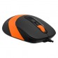 Mouse A4Tech Fstyler FM10, USB, 1600 DPI, 4 Butoane, Negru/Portocaliu